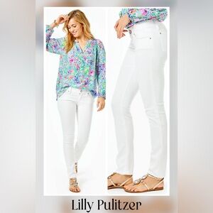 Brand New Lilly Pulitzer, white sateen pants.